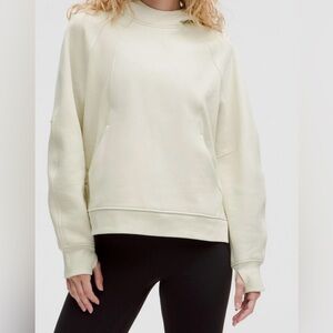 Lululemon Scuba Oversized Side-Slit Hoodie in Bone Color